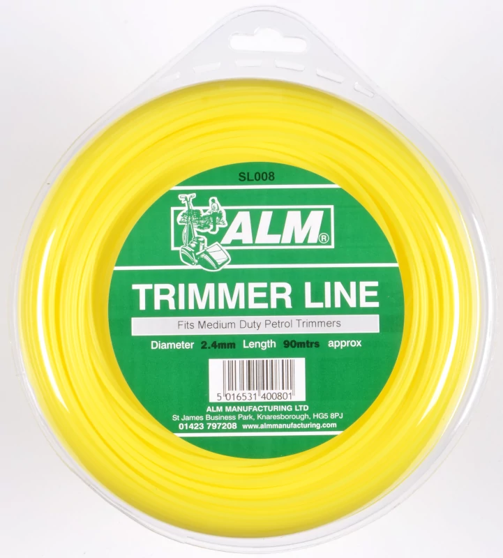 (afbeelding voor) 2.4mm x 90m - Round Yellow grastrimmer Line -
