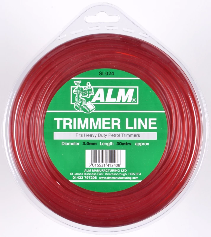 (afbeelding voor) 3mm x 30m - Round Red grastrimmer Line - Heavy Duty